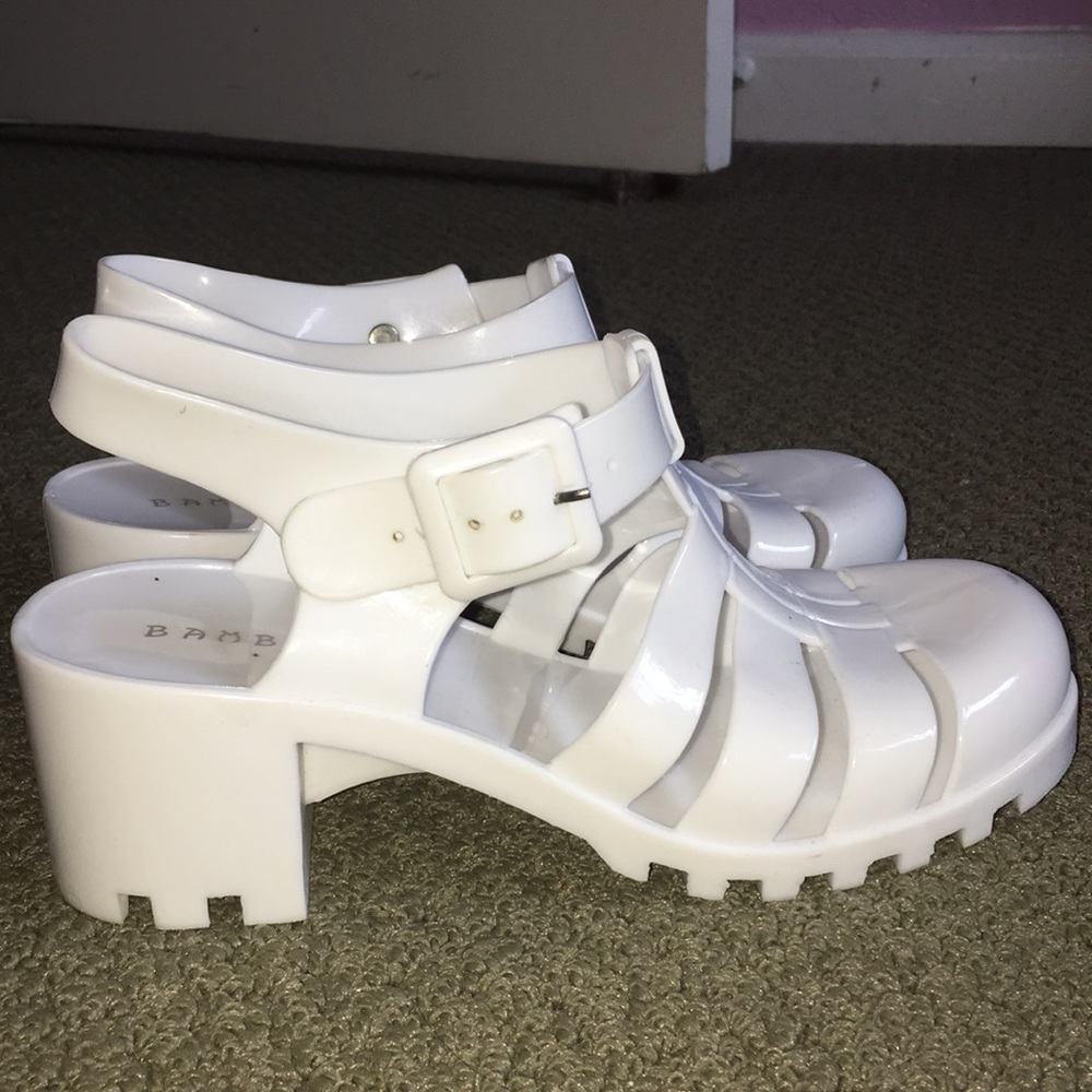 White 90’s style heels